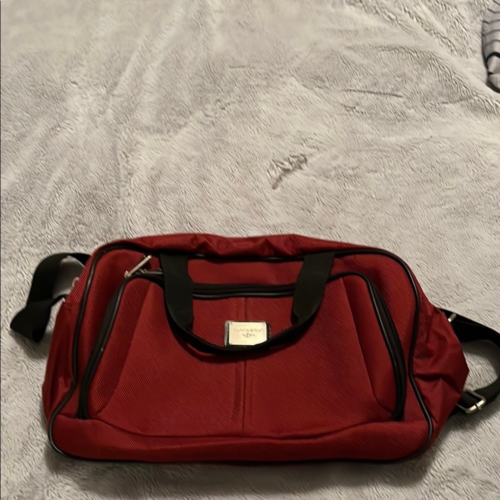 Burgundy Travel Duffel Bag